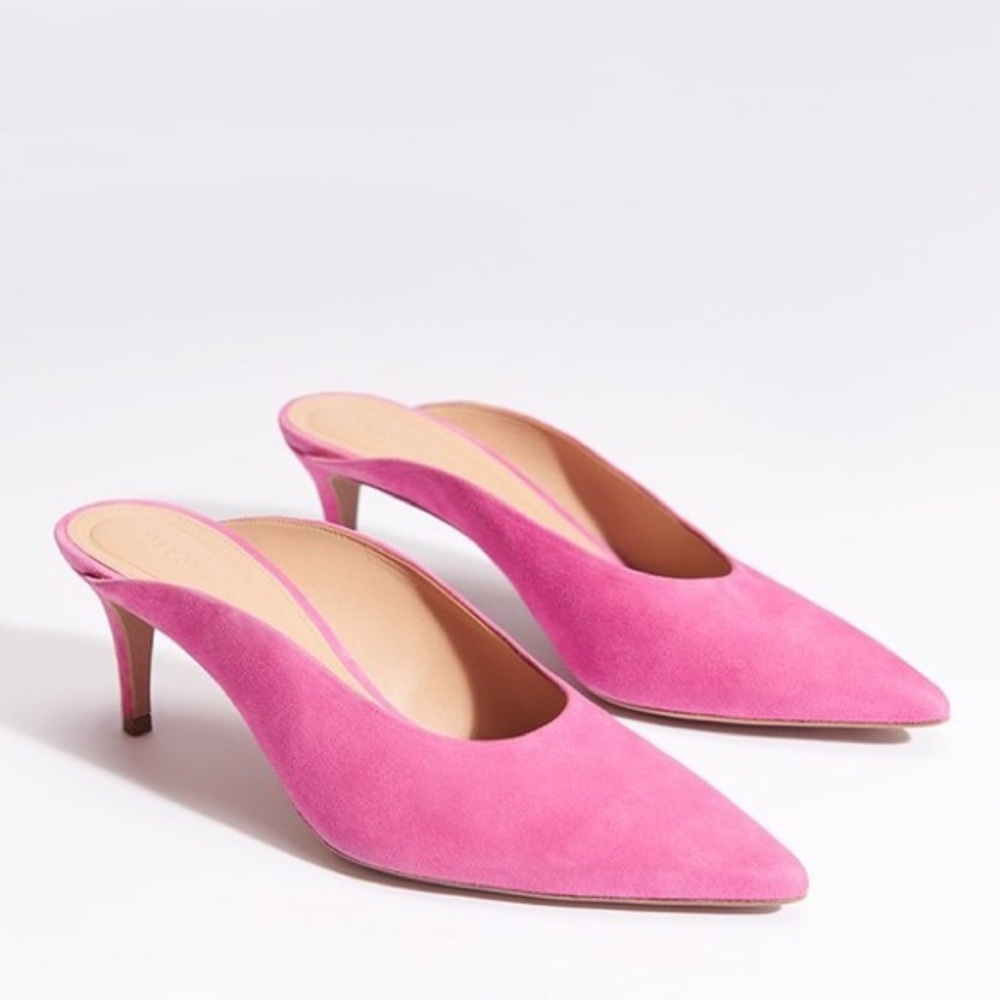 Veronica Beard Pink Mules